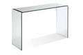47 Clear Glass Block Console Table