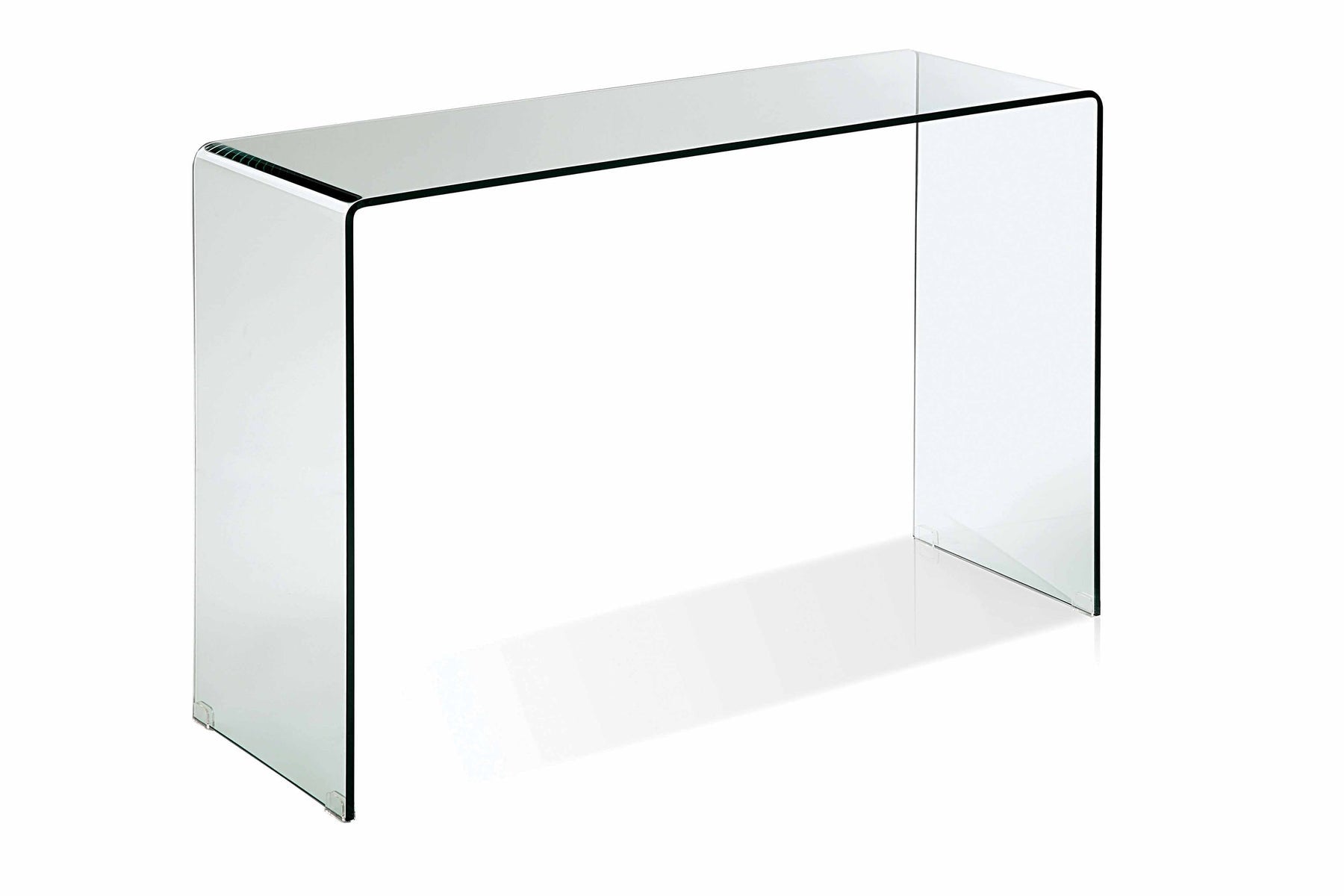 47 Clear Glass Block Console Table