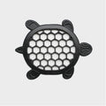 13 X 17 Black Rubber Geometric Outdoor Door Mat