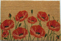 24 X 36 Brown and Red Coir Floral Outdoor Door Mat