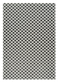 4 X 6 Black and White Geometric Distressed Indoor Outdoor Area Rug