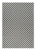 6 X 9 Black and White Geometric Distressed Indoor Outdoor Area Rug