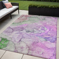 5 X 8 Purple Abstract Washable Non Skid Indoor Outdoor Area Rug