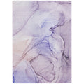 5 X 8 Gray and Purple Abstract Washable Non Skid Indoor Outdoor Area Rug