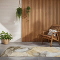 8 Runner Brown Abstract Washable Non Skid Indoor Outdoor Runner Rug