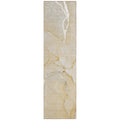 2 X 8 Beige Abstract Washable Indoor Outdoor Runner Rug