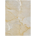 5 X 8 Beige Abstract Washable Indoor Outdoor Area Rug