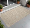 3 X 5 Tan Geometric Washable Non Skid Indoor Outdoor Area Rug