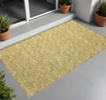 2 X 3 Gold Geometric Washable Non Skid Indoor Outdoor Area Rug