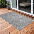 2 X 3 Gray Geometric Washable Non Skid Indoor Outdoor Area Rug