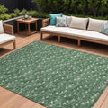 8 X 10 Sage Geometric Washable Non Skid Indoor Outdoor Area Rug