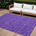 10 X 14 Purple Geometric Washable Non Skid Indoor Outdoor Area Rug