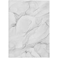 5 X 8 Gray Abstract Washable Indoor Outdoor Area Rug