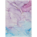 9 X 12 Purple Abstract Washable Indoor Outdoor Area Rug