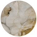 8 X 8 Beige and Brown Round Abstract Washable Indoor Outdoor Area Rug