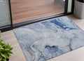 2 X 3 Blue Abstract Washable Indoor Outdoor Area Rug