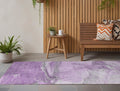 8 Runner Lilac Abstract Washable Non Skid Indoor Outdoor Runner Rug