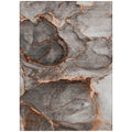 9 X 12 Peach Abstract Washable Non Skid Indoor Outdoor Area Rug