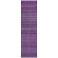 8 Runner Eggplant Striped Washable Non Skid Indoor Outdoor Runner Rug