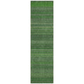 8 Runner Fern Green Striped Washable Non Skid Indoor Outdoor Runner Rug