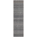 8 Runner Gray Striped Washable Non Skid Indoor Outdoor Runner Rug