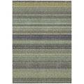 3 X 5 Sage Striped Washable Non Skid Indoor Outdoor Area Rug