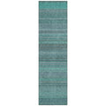 8 Runner Turquoise Striped Washable Non Skid Indoor Outdoor Runner Rug