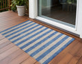 2 X 3 Tan Striped Washable Non Skid Indoor Outdoor Area Rug