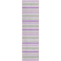 8 Runner Pearl Striped Washable Non Skid Indoor Outdoor Runner Rug