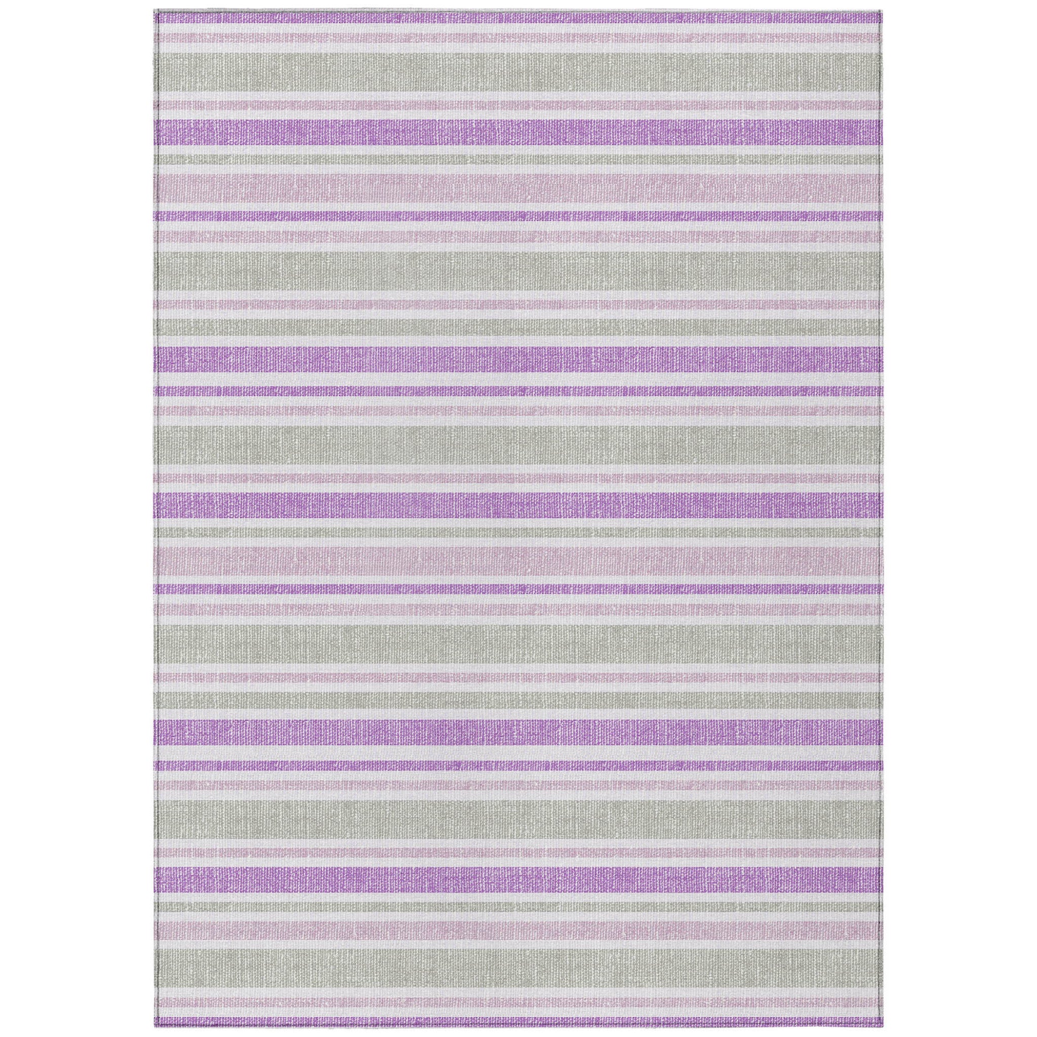 8 X 10 Pearl Striped Washable Non Skid Indoor Outdoor Area Rug