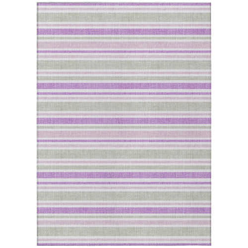 10 X 14 Pearl Striped Washable Non Skid Indoor Outdoor Area Rug