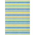 8 X 10 Yellow Striped Washable Non Skid Indoor Outdoor Area Rug