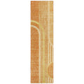 8 Runner Terra Cotta Abstract Washable Non Skid Indoor Outdoor Runner Rug