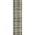 8 Runner Gray Plaid Washable Non Skid Indoor Outdoor Runner Rug