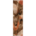 8 Runner Chocolate Abstract Washable Non Skid Indoor Outdoor Runner Rug