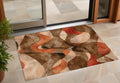 3 X 5 Chocolate Abstract Washable Non Skid Indoor Outdoor Area Rug