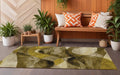 8 Runner Coffee Abstract Washable Non Skid Indoor Outdoor Runner Rug