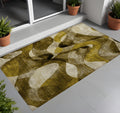3 X 5 Coffee Abstract Washable Non Skid Indoor Outdoor Area Rug