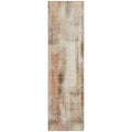 8 Runner Beige and Brown Washable Non Skid Indoor Outdoor Runner Rug