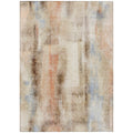 8 X 10 Beige and Brown Washable Non Skid Indoor Outdoor Area Rug