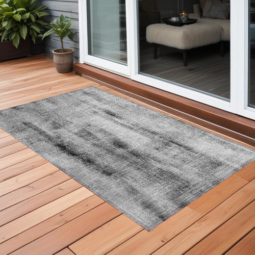2 X 3 Gray Washable Non Skid Indoor Outdoor Area Rug