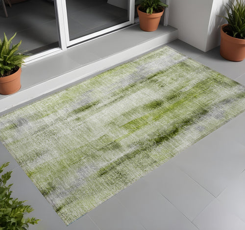 2 X 3 Sage Washable Non Skid Indoor Outdoor Area Rug