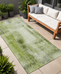 8 Runner Sage Washable Non Skid Indoor Outdoor Runner Rug