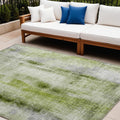 9 X 12 Sage Washable Non Skid Indoor Outdoor Area Rug