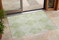 3 X 5 Mint Green Geometric Washable Non Skid Indoor Outdoor Area Rug