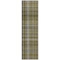 8 Runner Taupe Plaid Washable Non Skid Indoor Outdoor Runner Rug