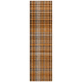 8 Runner Terra Cotta Plaid Washable Non Skid Indoor Outdoor Runner Rug