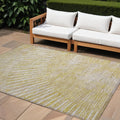 10 X 14 Wheat Abstract Washable Non Skid Indoor Outdoor Area Rug