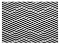 2 X 3 Black and White Geometric Washable Non Skid Indoor Outdoor Area Rug