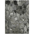 8 X 10 Gray Floral Washable Non Skid Indoor Outdoor Area Rug